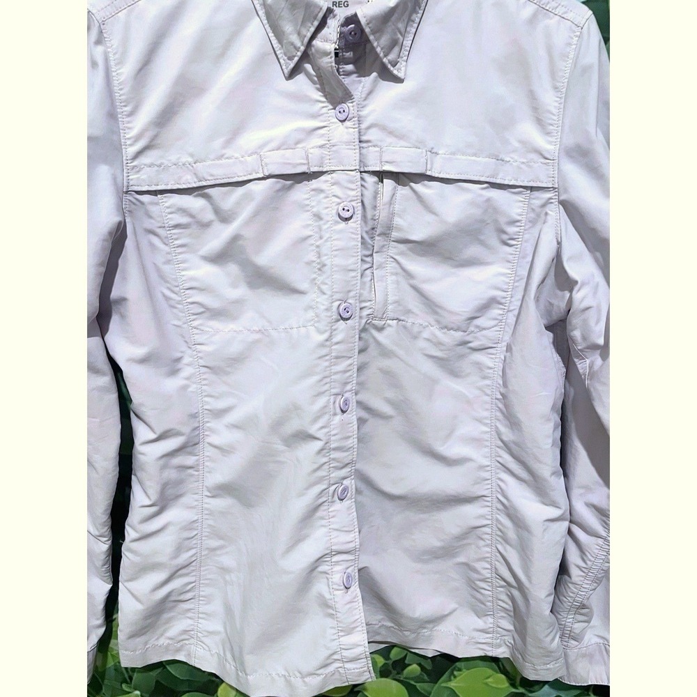 LL Bean Womens Lavender Long Sleeve Hiking Shirt Ventilated Active Outdoors M - Picture 3 of 5